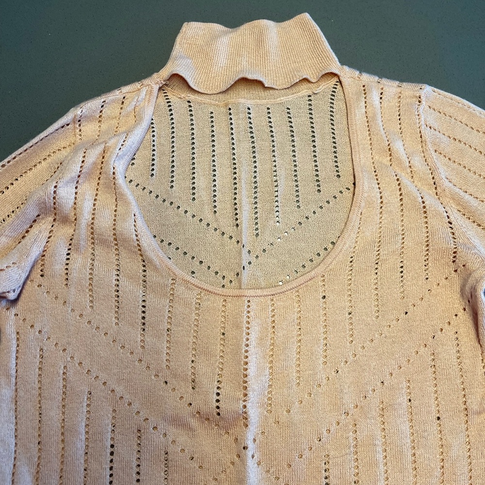 ASOS Beige tan turtleneck neck size US 0 - Picture 11 of 12